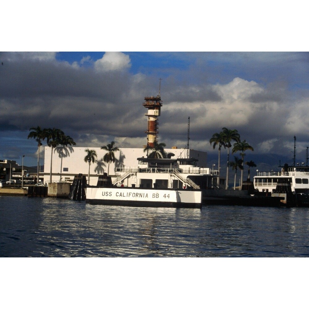 Original 1996 35mm Slide, "Pearl Harbor USS California Memorial" , Hawaii
